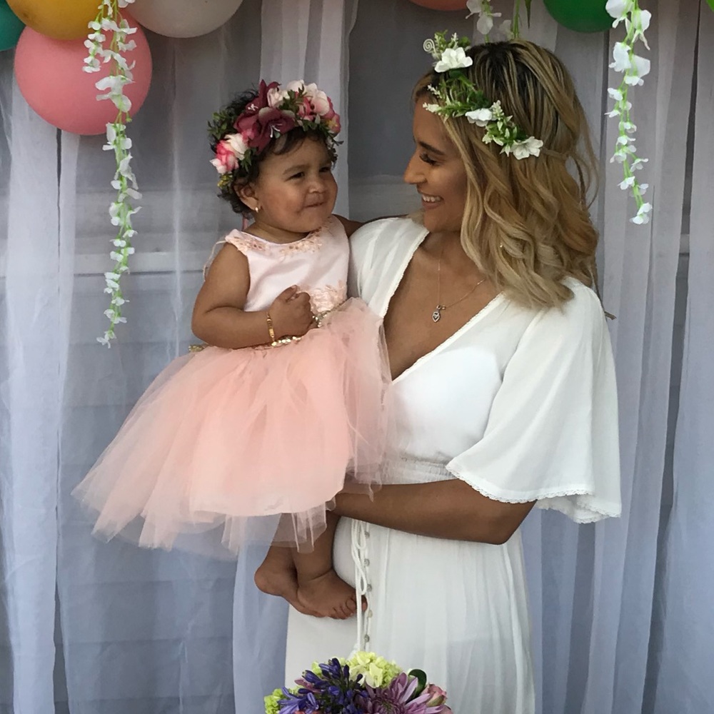 Toddler floral sleeveless princess dress gown - Picture 8 of 8